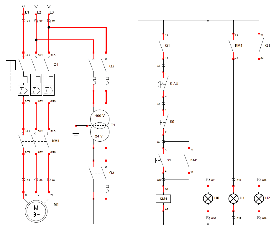 Démarrage direct 1 sens de marche - Disjoncteur moteur
